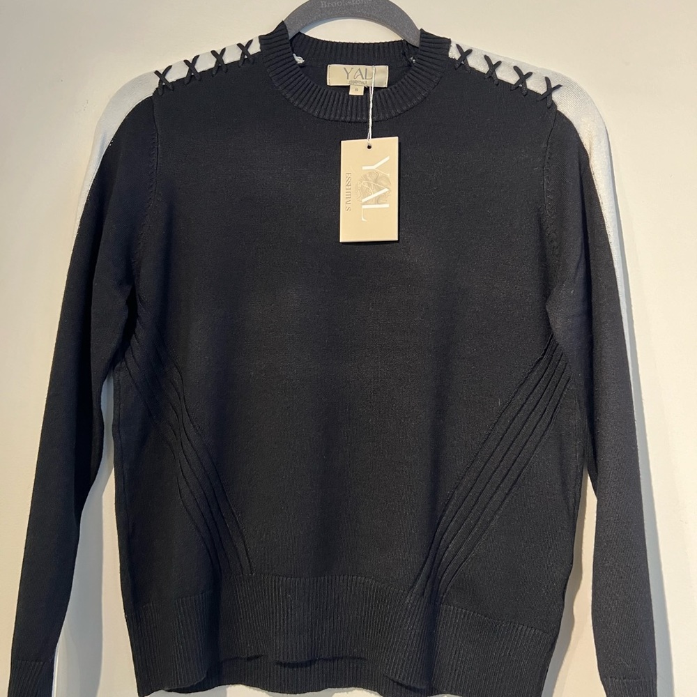 NWT Black sweater with cute details